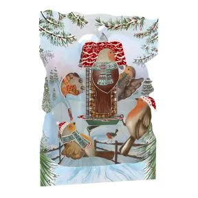 Christmas Robins 3D Swing Card